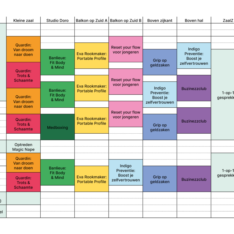 Blokkenschema Stap Vooruit evenement